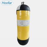 2023 New Design Ultralight High Pressure 300bar Carbon Fiber Cylinder Plastic Liner Composite Tank 6.8L