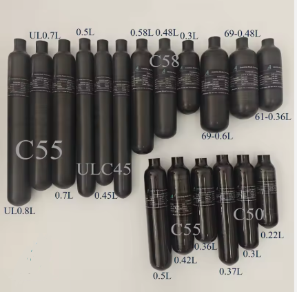 0.8L Black Matt Color Carbon Fiber gas cylinders 0.8L Black Matt Color Carbon Fiber gas cylinders