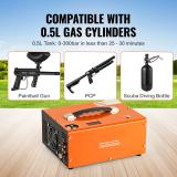 4500PSI/30Mpa Diving Scuba Tank Air Compressor, Double Cylinder Auto-Stop PCP Diving Compressor with Built-in Water & Fan Cooling System for Paintball, Air Rifle, Scuba Tanks